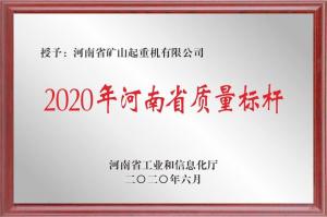 2020 年河南省质量标杆
